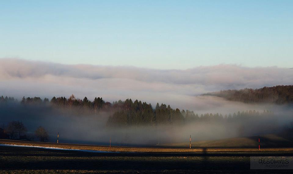 Buiten de mist