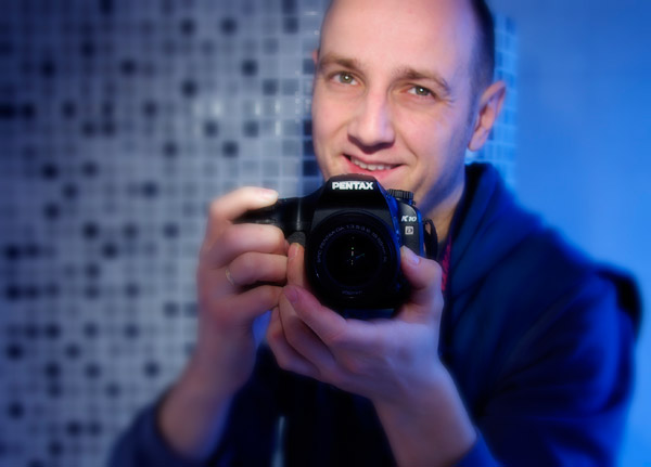 Zelfportret Jeroen Cox met mijn Pentax K10D