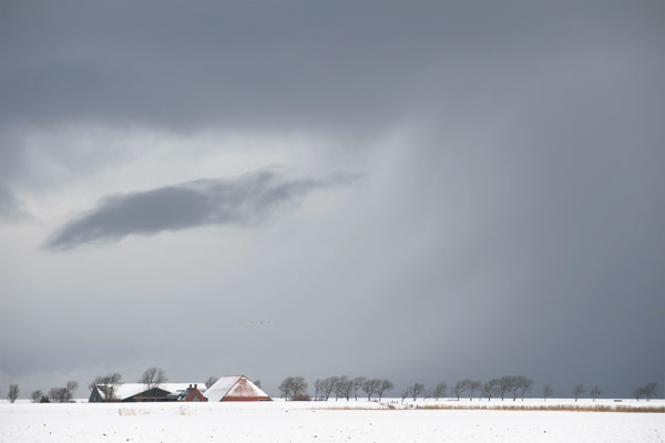 Sneeuwlandschap Groningen