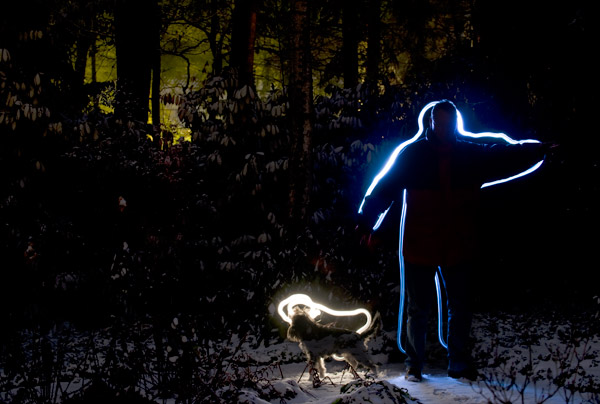 Lightpainting omtrekken