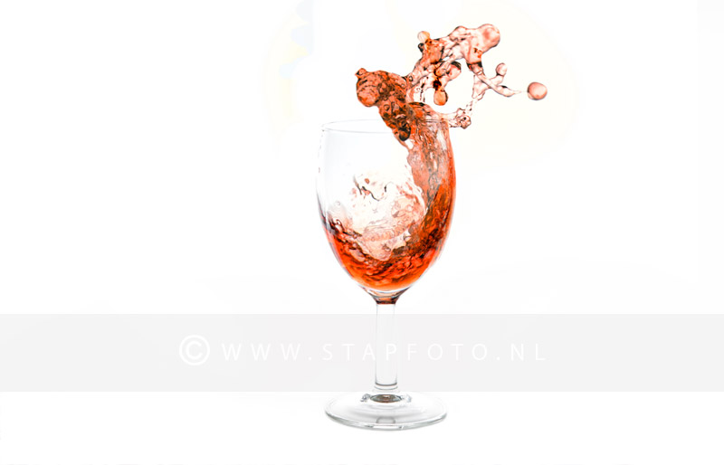 Wijnglas plons Wijnglas plons