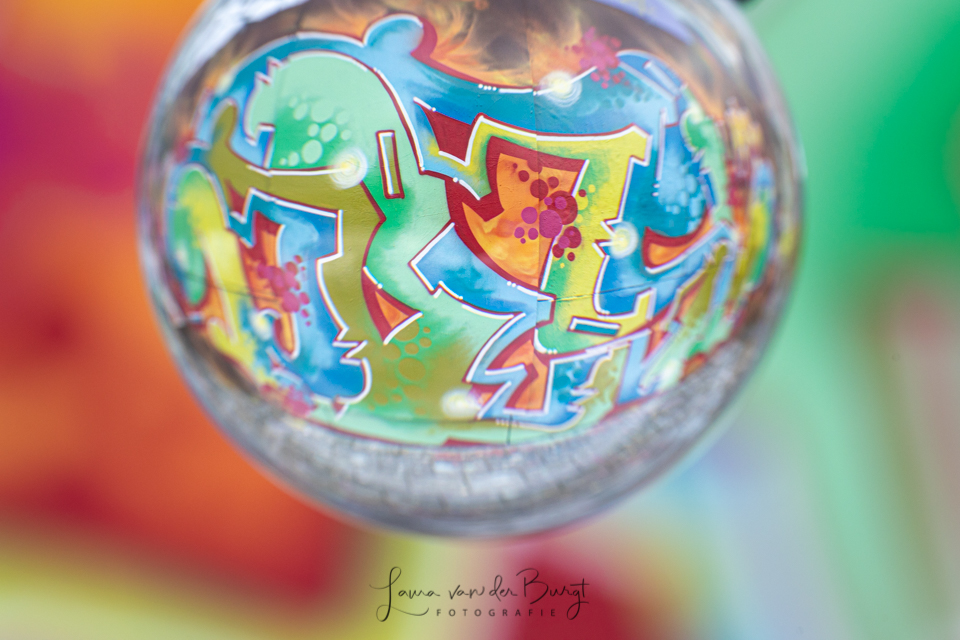 Glazen Bol Fotografie - Graffiti Glazen Bol Fotografie - Graffiti