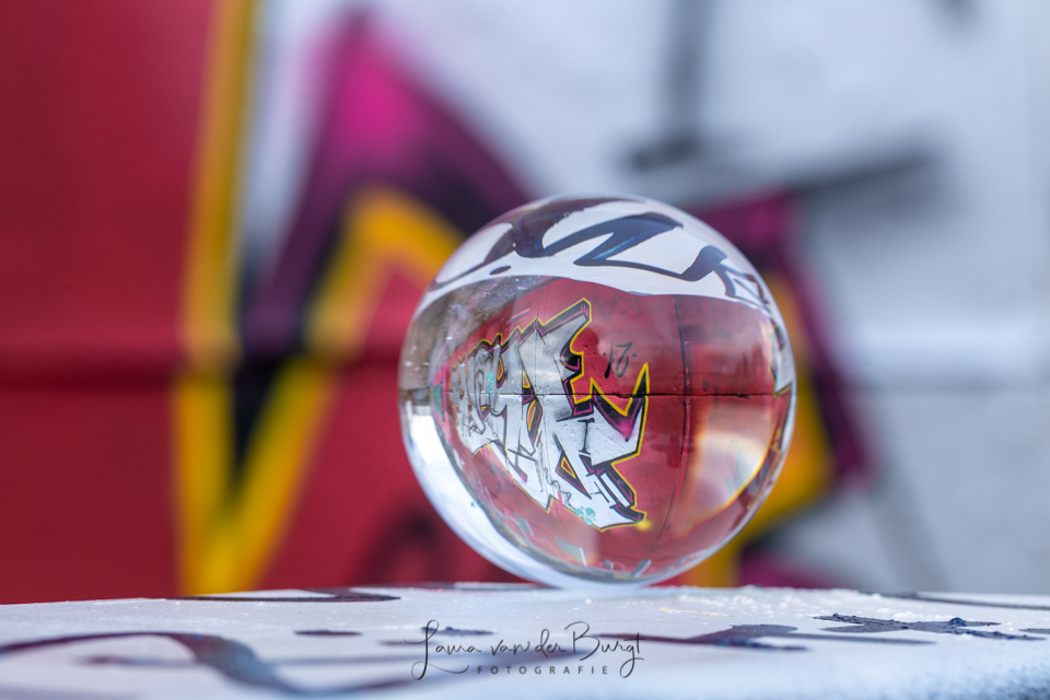 Glazen Bol Fotografie - Graffiti Glazen Bol Fotografie - Graffiti