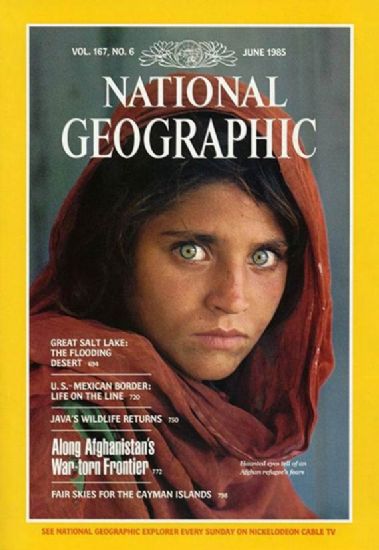 Sharbat Gula on National Geographic cover Sharbat Gula on National Geographic cover