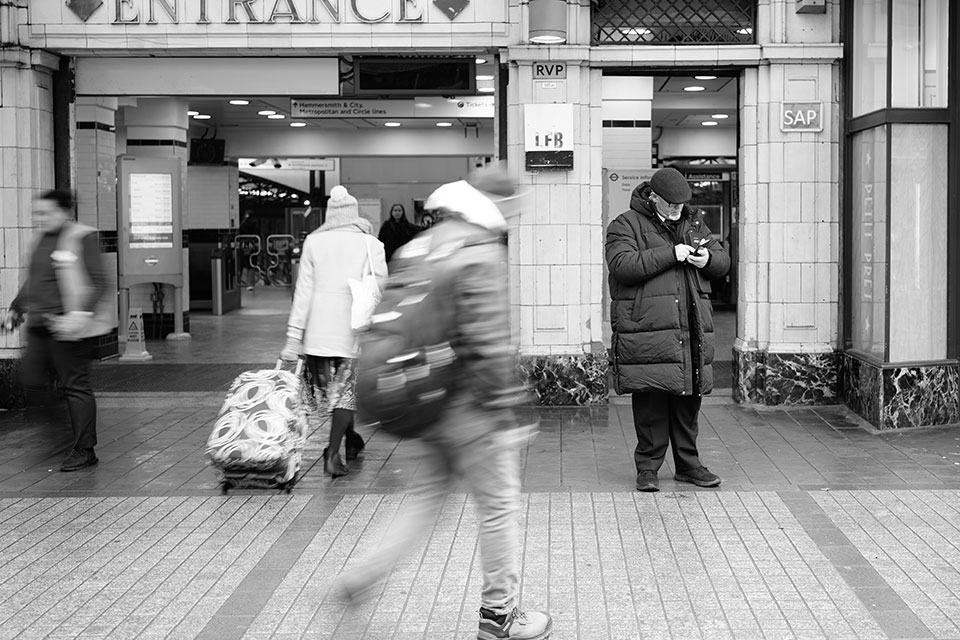 Londen straat lange sluitertijd