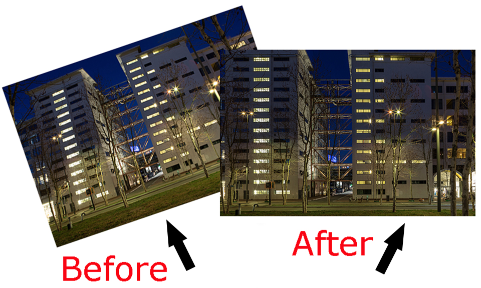 Architectuurfoto before and after