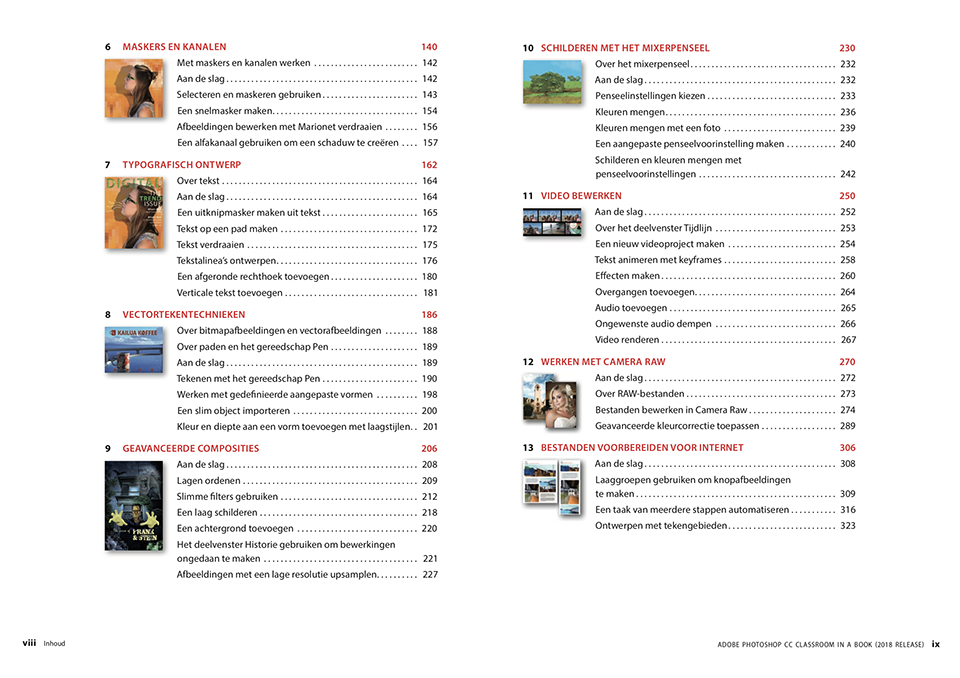 Classroom in a book Photoshop CC2018 inhoudsopgave 2 Classroom in a book Photoshop CC2018 inhoudsopgave 2