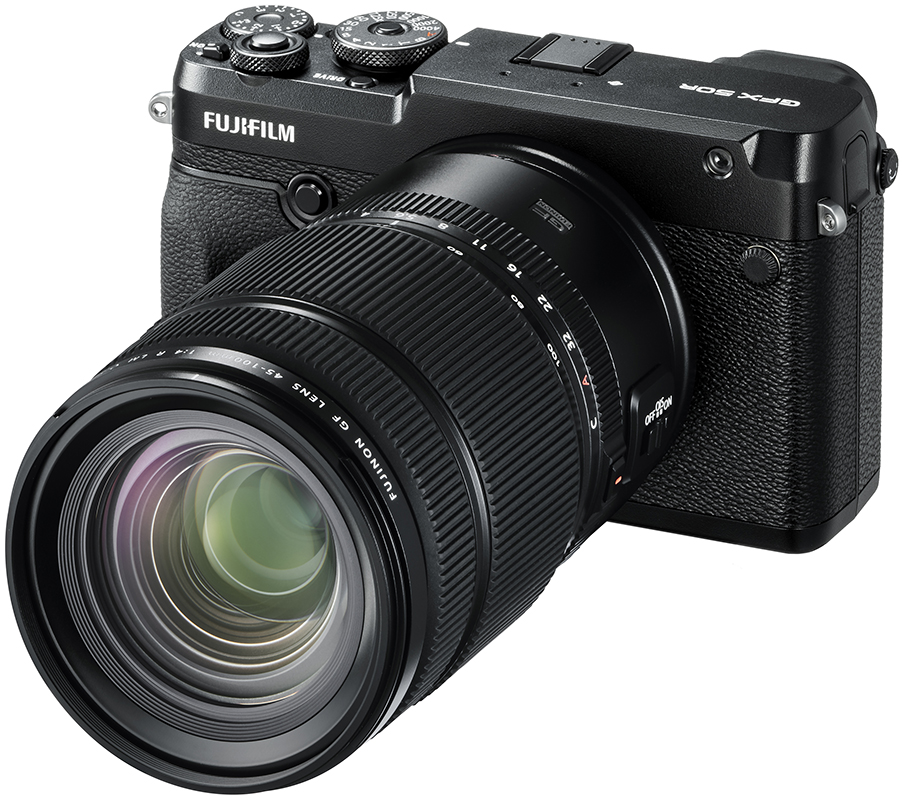 FUJIFILM GFX 50R LeftObl FUJINON GF45 100mm FUJIFILM GFX 50R LeftObl FUJINON GF45 100mm