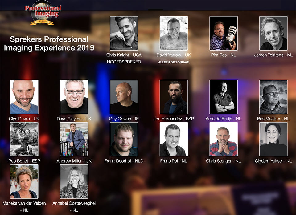 Professional Imaging sprekers 2019