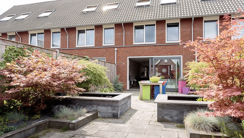 Tuin achtergevel huis