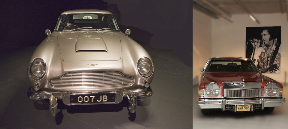 Aston Martin DB3 - Cadillac Fleedwood van Elvis Aston Martin DB3 - Cadillac Fleedwood van Elvis