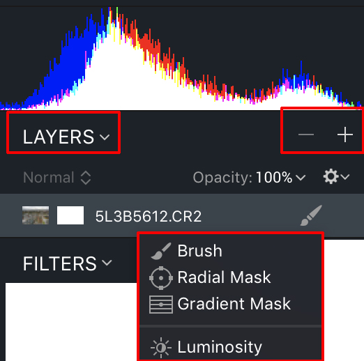 Aurora hdr layer masks
