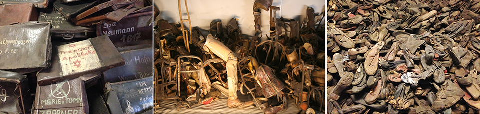 Auschwitz: koffers, schoenen, protheses
