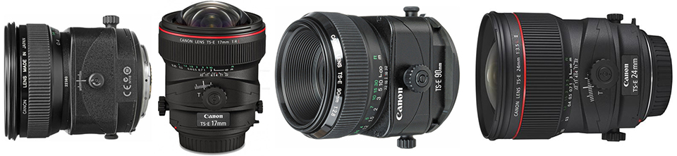 Canon ts e tilt shift objectieven