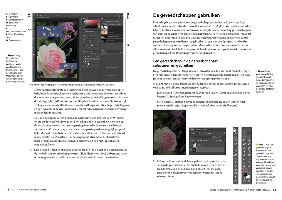 Classroom in a book photoshop cc 2018 gereedschappen gebruiken