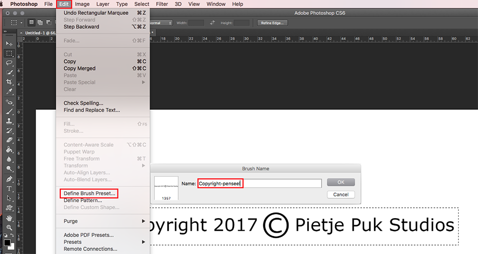 Define brush preset Define brush preset