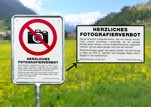 Fotografieverbod bergun Fotografieverbod bergun