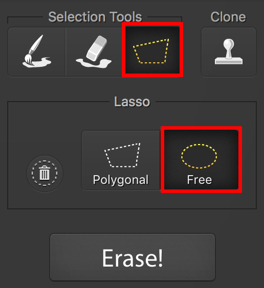 Free selection tool Free selection tool