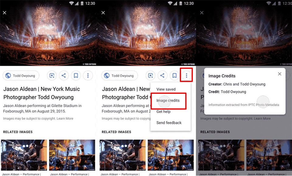 Google voegt copyright info toe Google voegt copyright info toe