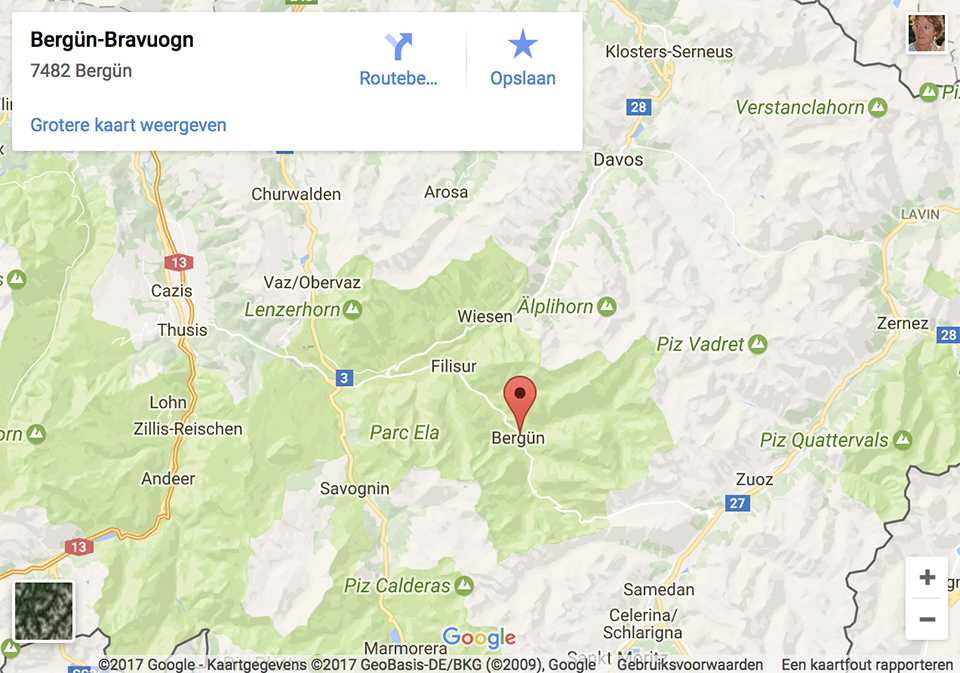 Kaart bergun zwitserland Kaart bergun zwitserland