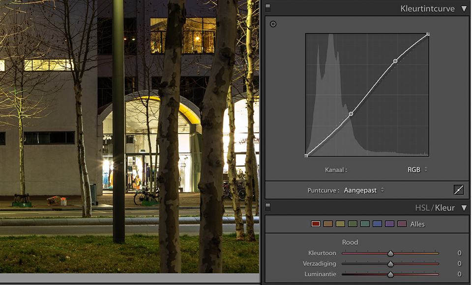 Lightroom classic cc kleurtintcurve