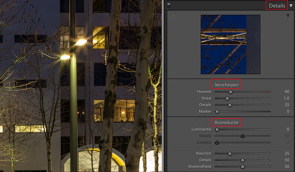 Lightroom classic cc ruis verscherpen