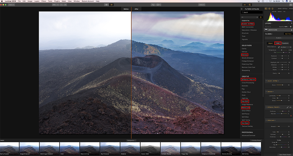 Luminar 2018 overzicht filters Luminar 2018 overzicht filters