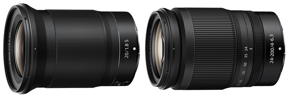 Nikkor Z 20mm f/1.8S en 24-200mm vr