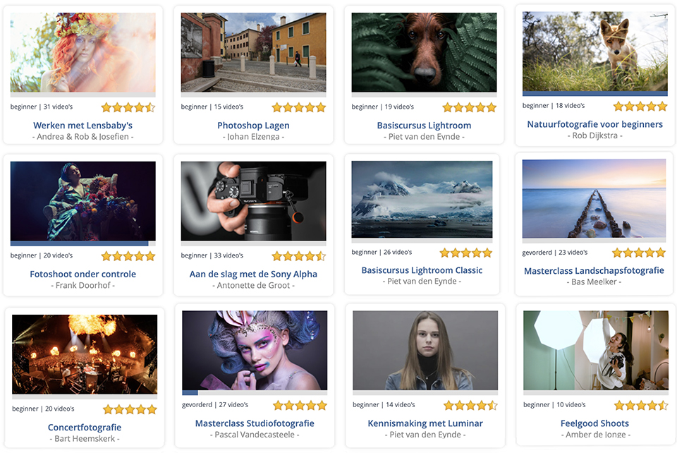 Photofacts Academy 2019 cursusoverzicht