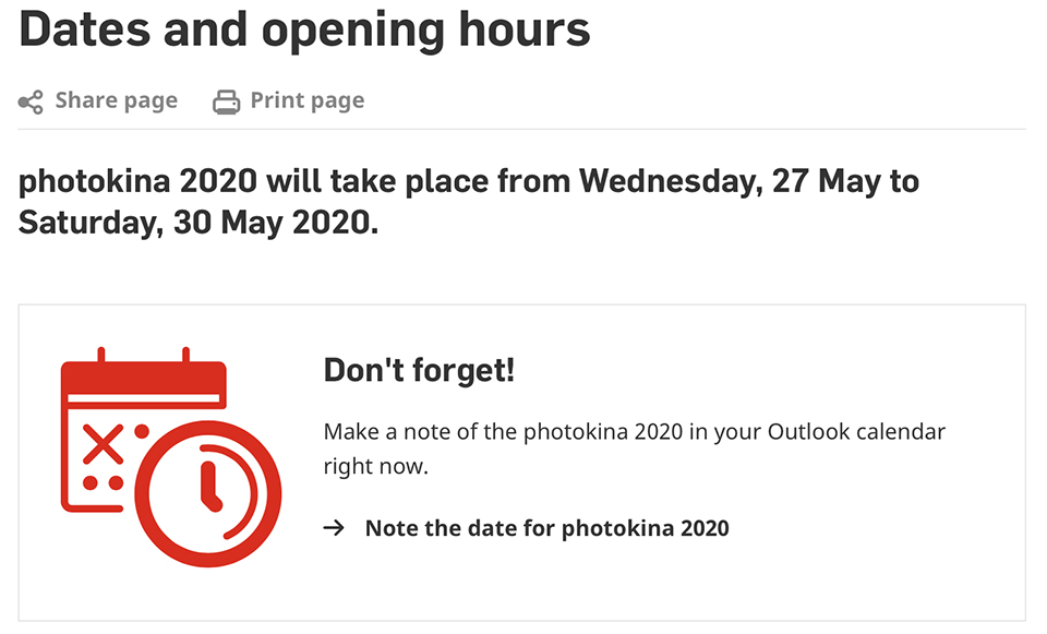 Photokina 2019 cancelled Photokina 2019 cancelled