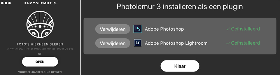 Photolemur fotos slepen of als plugin