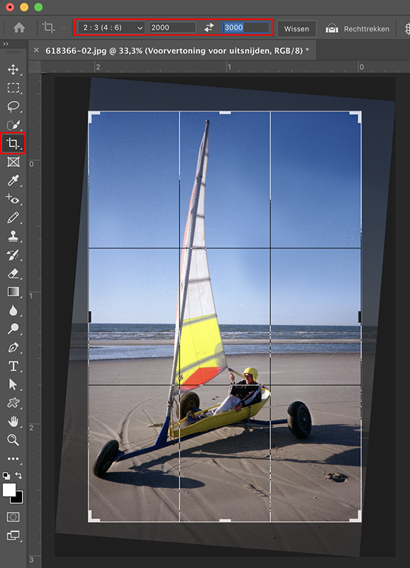 Photoshop afbeelding rechtzetten crop tool Photoshop afbeelding rechtzetten crop tool