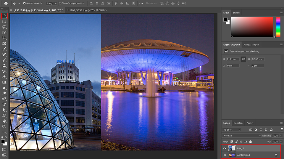 Photoshop collage stap drie Photoshop collage stap drie