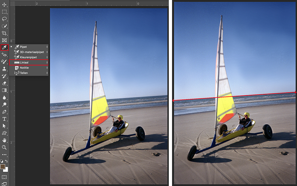 Photoshop rechtzetten liniaal Photoshop rechtzetten liniaal