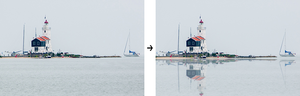 Photoshop reflectie maken