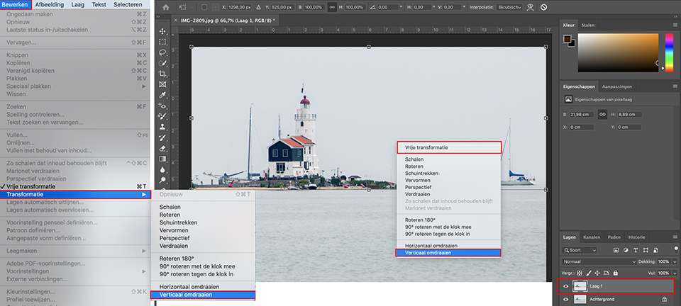 Photoshop reflectie maken 3