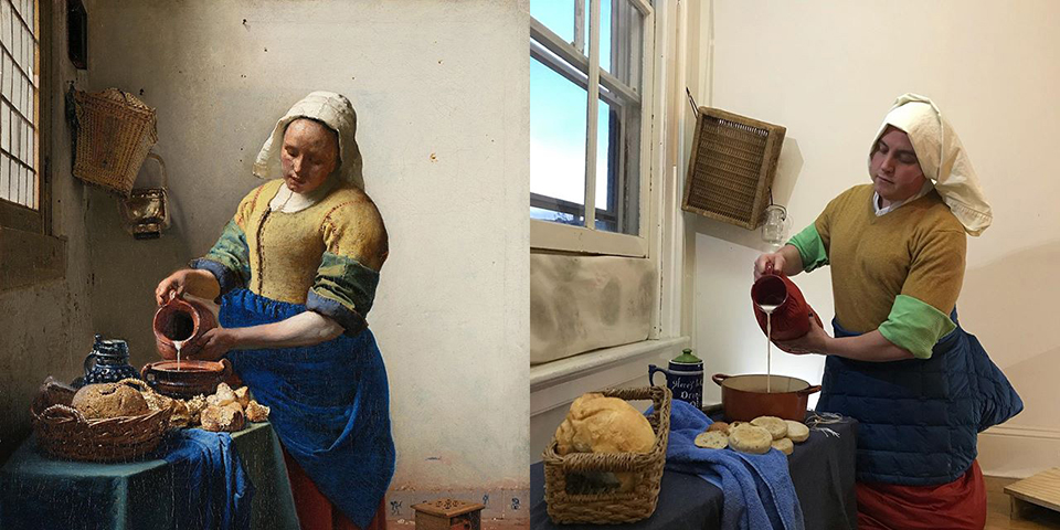 Recreating classic paintings quarantaine 2