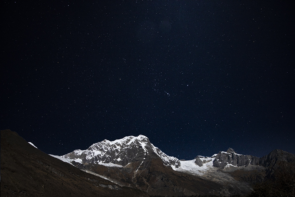 Samagaun manaslu nepal sterrenhemel