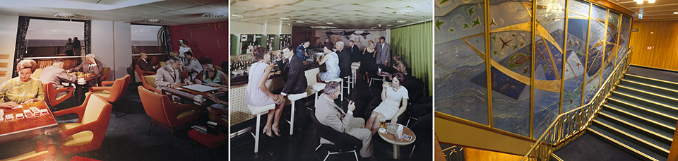 ss Rotterdam - interieur vroeger en nu ss Rotterdam - interieur vroeger en nu