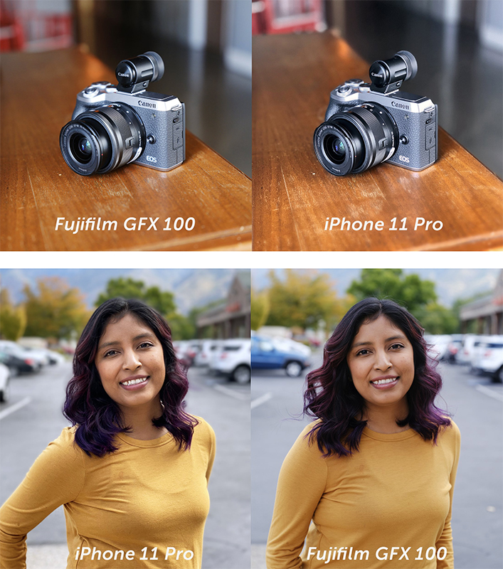 Vergelijking iphone11 en fujifilm gfx 100