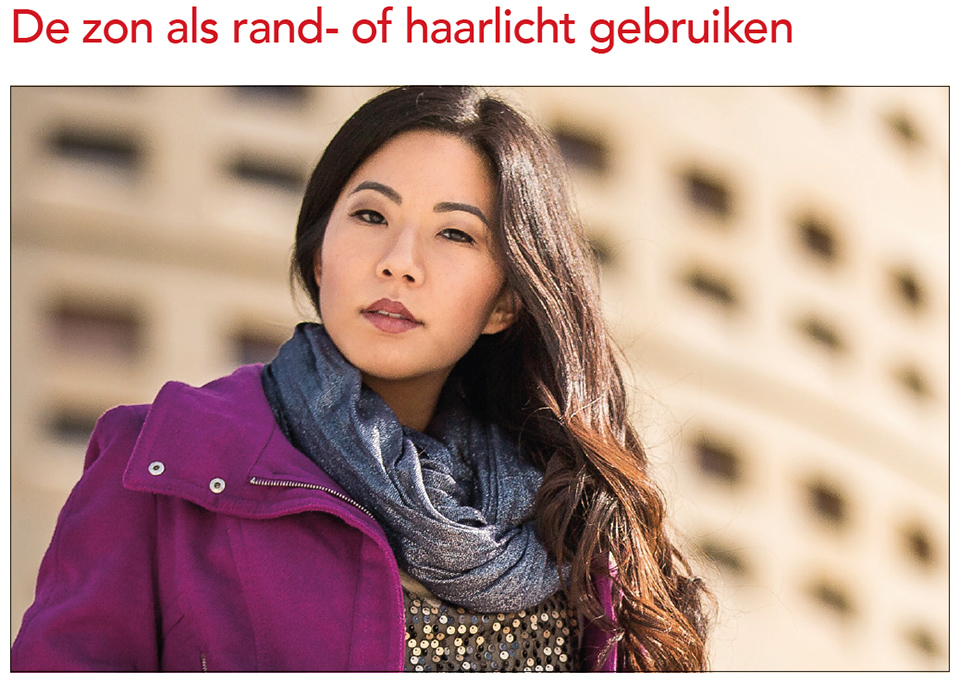 Zon als rand of haarlicht gebruiken