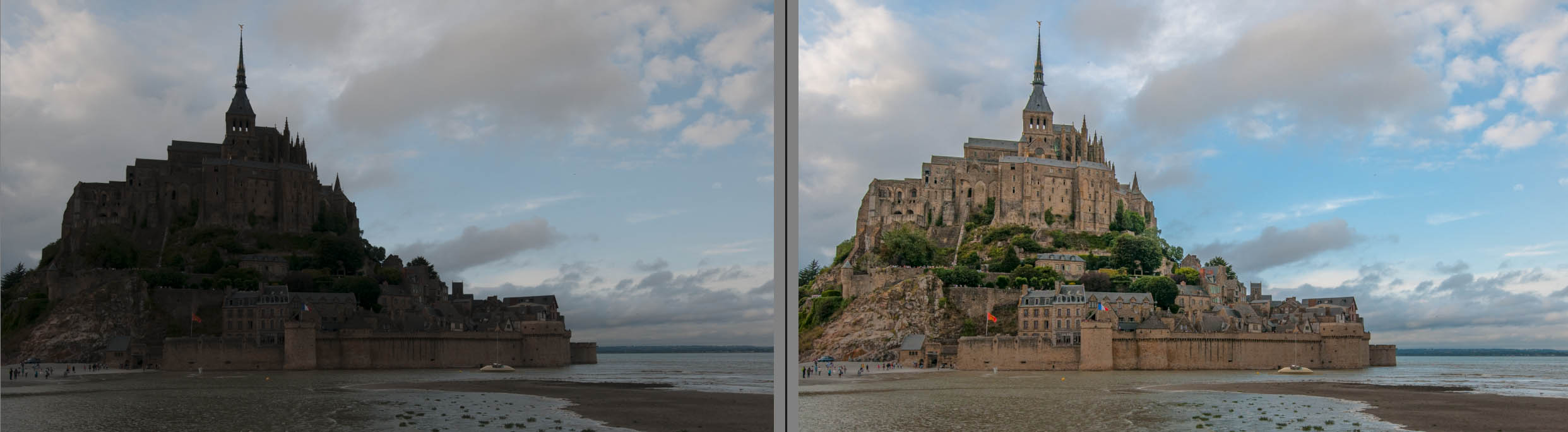 Mont St.Michel voor en na
