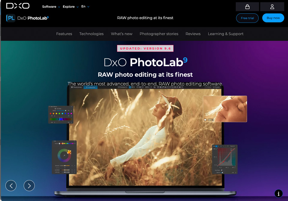 DxO PhotoLab website DxO PhotoLab website