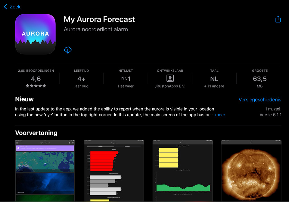 MyAuroraForecast app