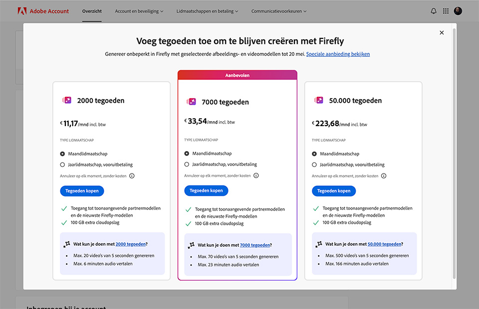 Adobe website tegoeden kopen