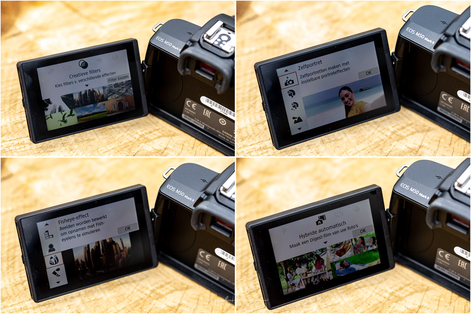 Nando EOS M50 II menu collage creatief