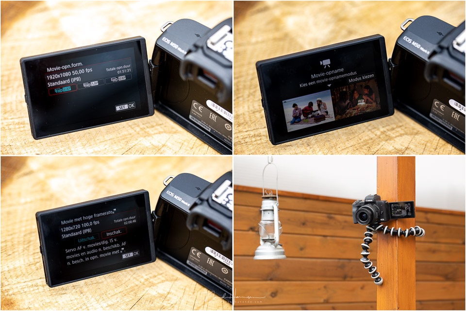 Nando EOS M50 II menu collage film