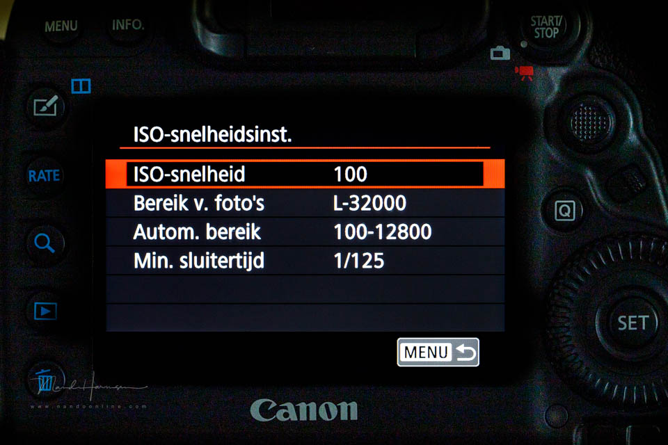 Nando ISO settings canon
