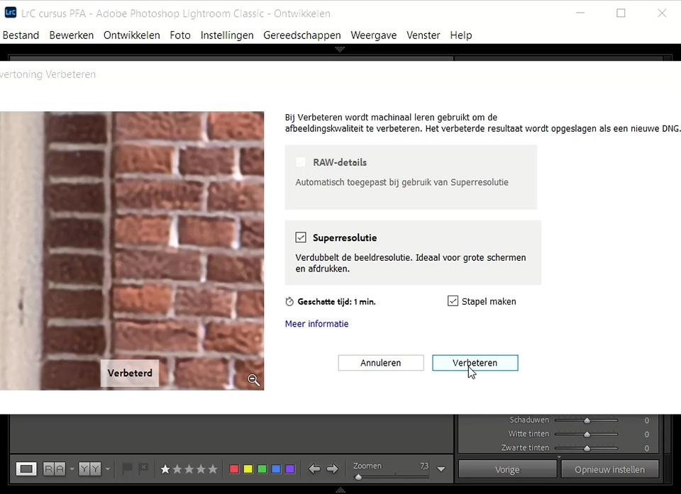 Lightroom superresolutie Lightroom superresolutie