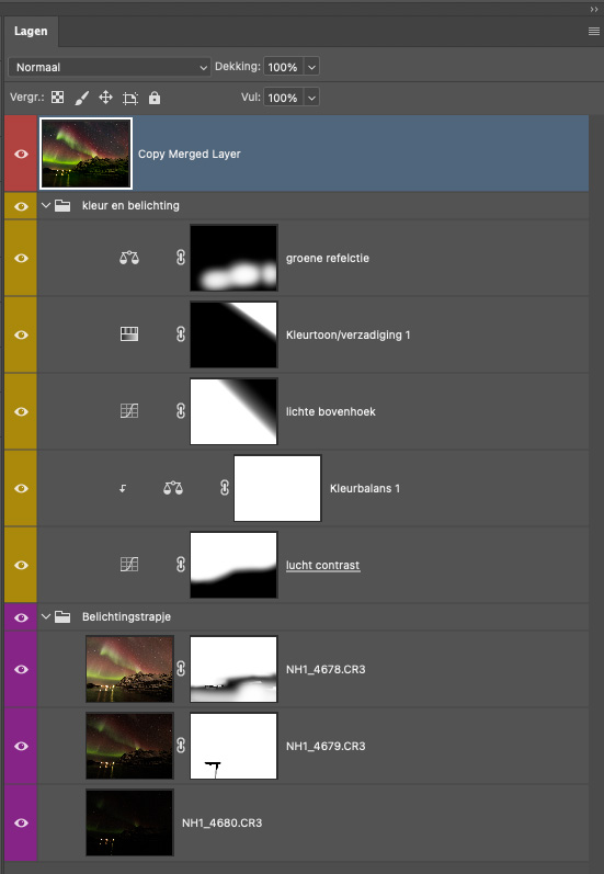Nando PS lagenpakket indelen
